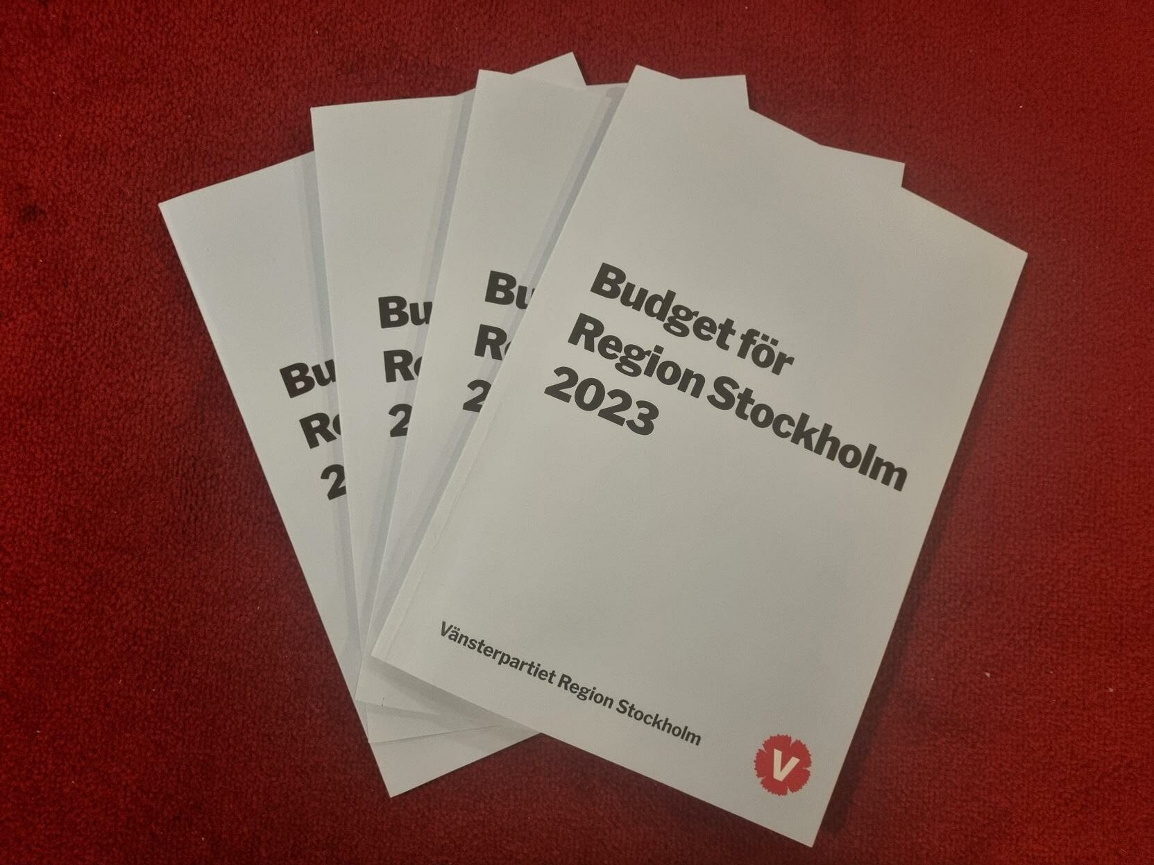 Foto på Vänsterpartiets budget 2023