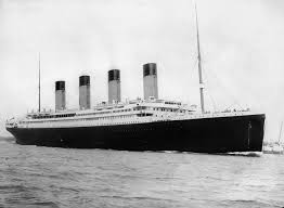 Bild på Titanic inför sin första och enda resa