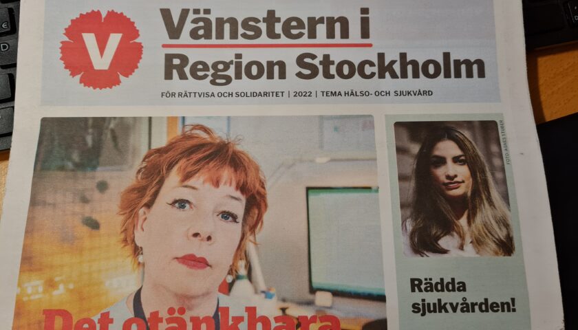 Bild på vår tidning Vänstern i Region Stockholm