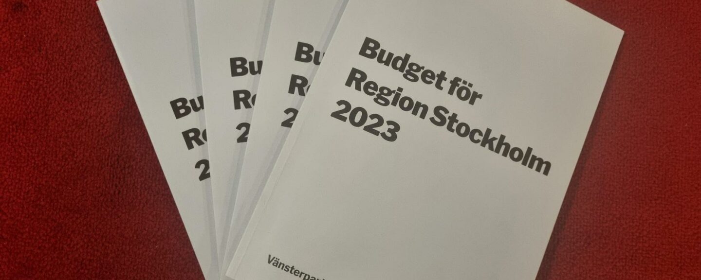 Foto på Vänsterpartiets budget 2023