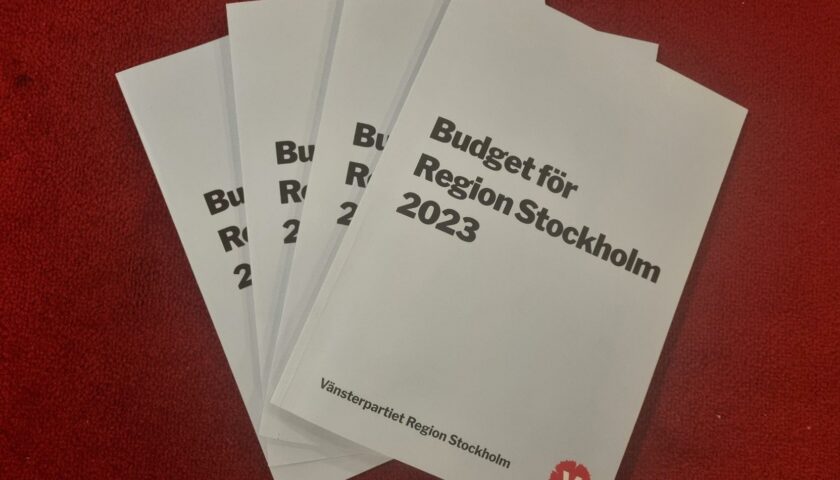 Foto på Vänsterpartiets budget 2023